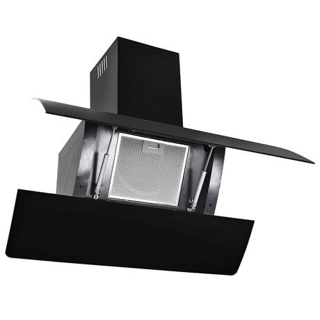 Vidaxl Wall Extractor Hood 756 m³ U 90 cm Rustfrit stål sort