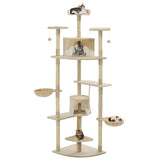 Vidaxl Cat Scraping Post med sisal skrabende stillinger 203 cm beige og hvid