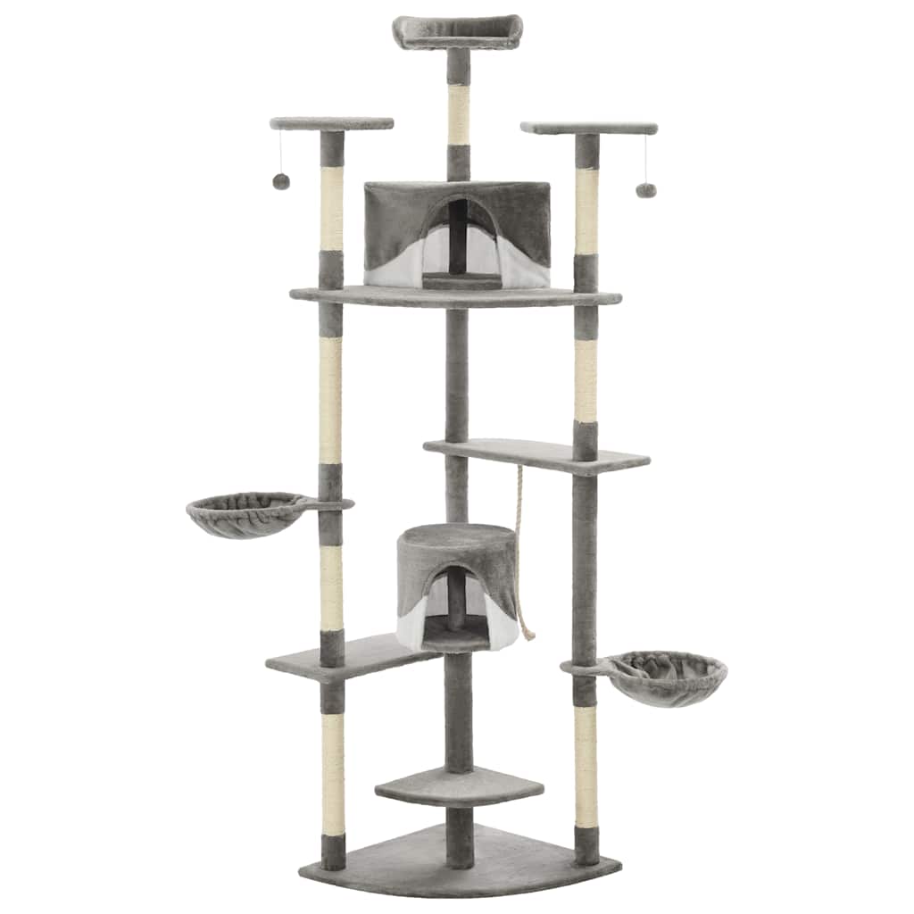 Vidaxl Cat Scraping Post med sisal skrabende stolper 203 cm grå og hvid