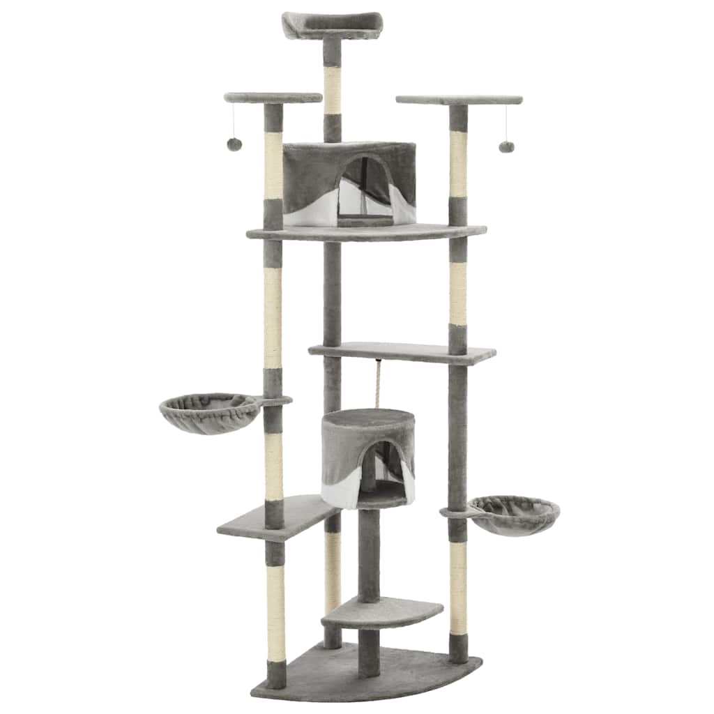 Vidaxl Cat Scraping Post med sisal skrabende stolper 203 cm grå og hvid