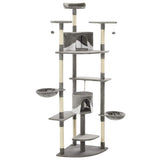 Vidaxl Cat Scraping Post med sisal skrabende stolper 203 cm grå og hvid