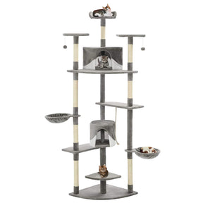 Vidaxl Cat Scraping Post med sisal skrabende stolper 203 cm grå og hvid