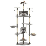 Vidaxl Cat Scraping Post med sisal skrabende stolper 203 cm grå og hvid