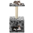 Vidaxl Cat Scratching Post med sisal skrabe post 55 cm pootprints grå