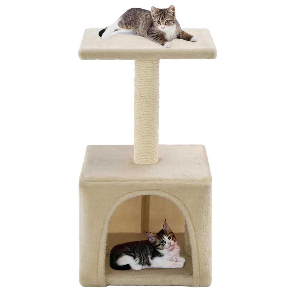 Vidaxl Cat Scratching Post med sisal skrabe stolpe 55 cm beige