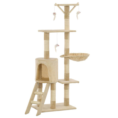 Vidaxl kat kradsestolpe med sisal kradsestolpe 138 cm beige