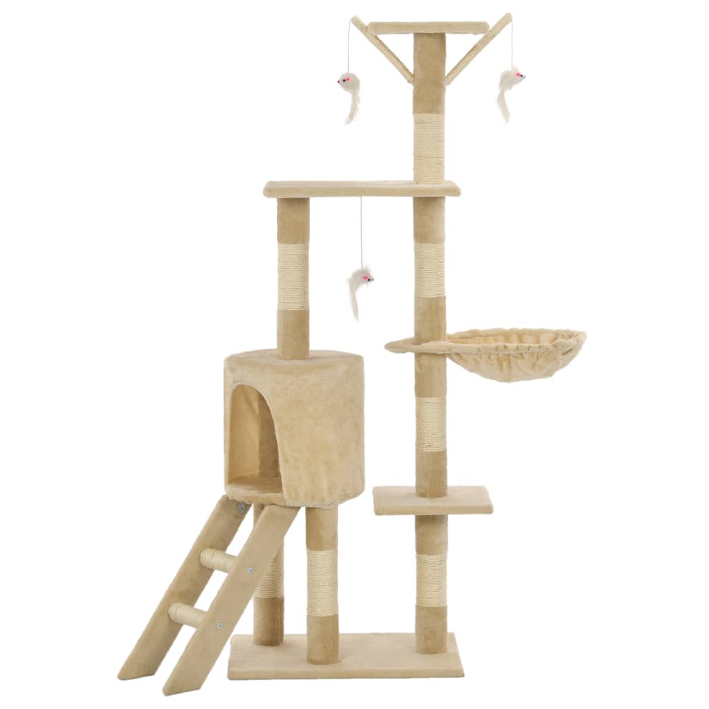 Vidaxl kat kradsestolpe med sisal kradsestolpe 138 cm beige
