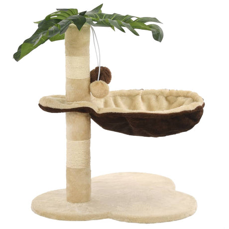 Vidaxl Cat Scratching Post med sisal skrabe stolpe 50 cm beige og brun