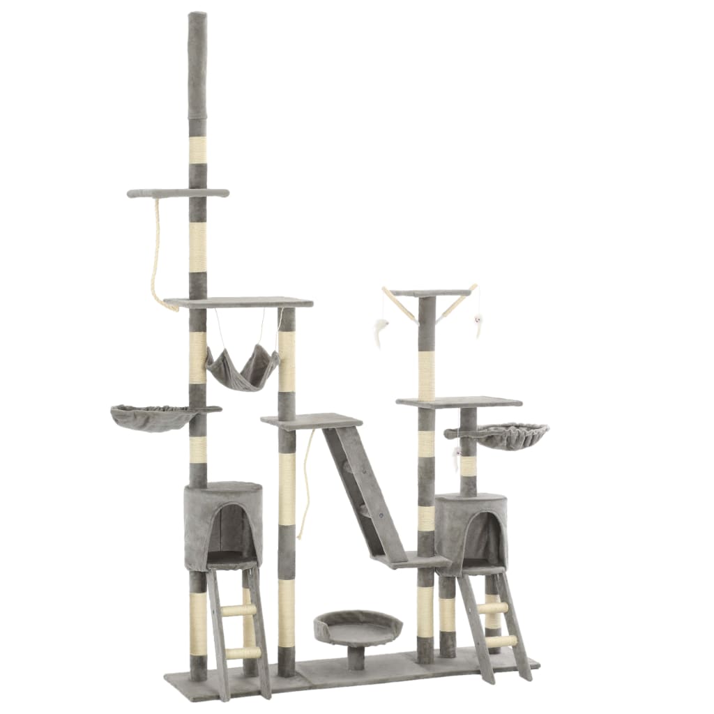 Vidaxl Cat Scraping Post med sisal skrabende stillinger 230-250 cm grå