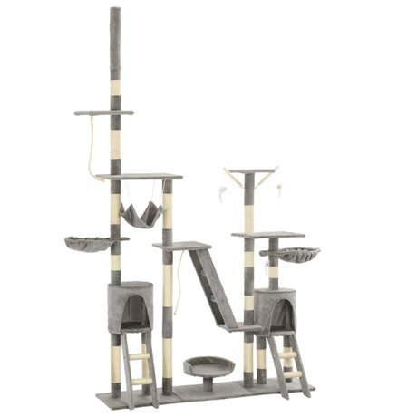 Vidaxl Cat Scraping Post med sisal skrabende stillinger 230-250 cm grå