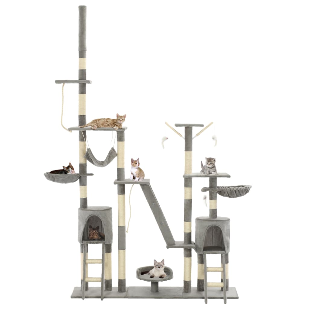 Vidaxl Cat Scraping Post med sisal skrabende stillinger 230-250 cm grå