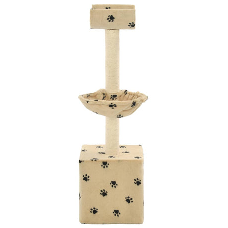 Vidaxl Cat Scratching Post med sisal skrabe poster 105 cm pootprints beige