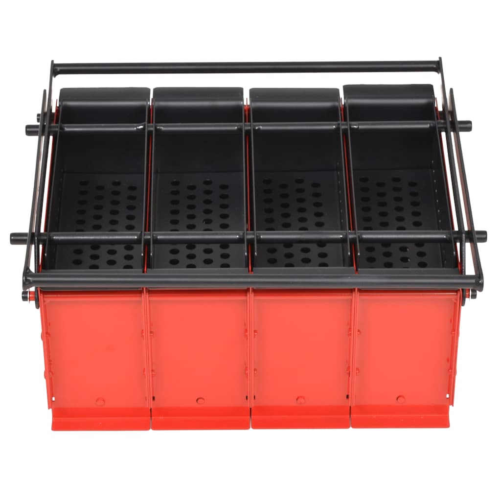 Vidaxl Briquetten Press til papir 38x31x18 cm stål sort og rød