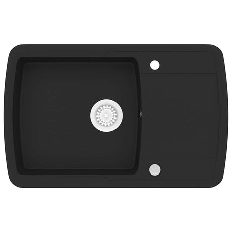 Vidaxl Sink Single Bowl of Granite Black