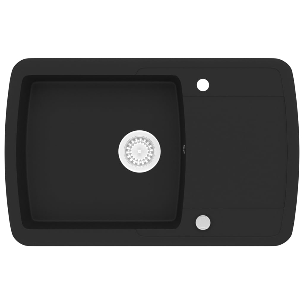 Vidaxl Sink Single Bowl of Granite Black