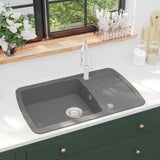 Vidaxl Sink Single Bowl med granitgrå
