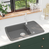 Vidaxl Sink Single Bowl med granitgrå