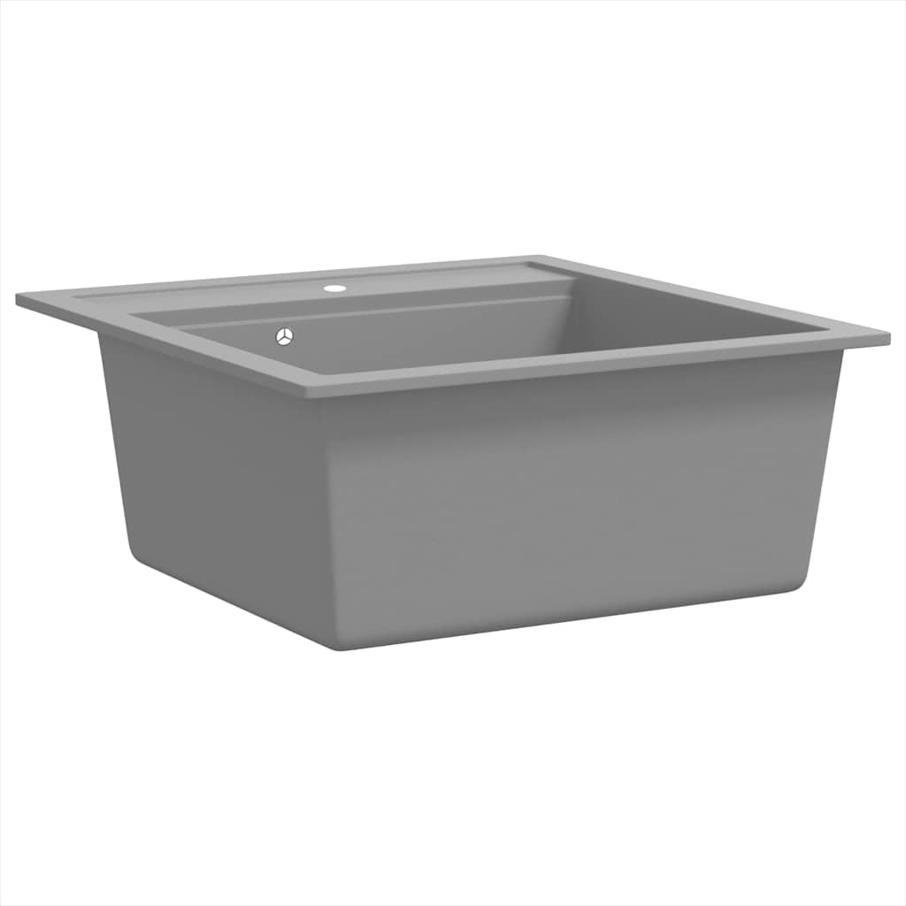 Vidaxl Sink Single Bowl med granitgrå