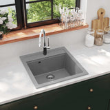 Vidaxl Sink Single Bowl med granitgrå