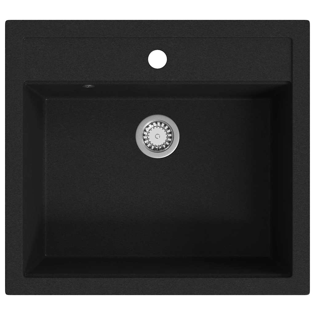 Vidaxl Sink Single Bowl of Granite Black