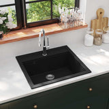 Vidaxl Sink Single Bowl of Granite Black