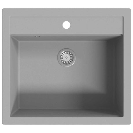 Vidaxl Sink Single Bowl med granitgrå