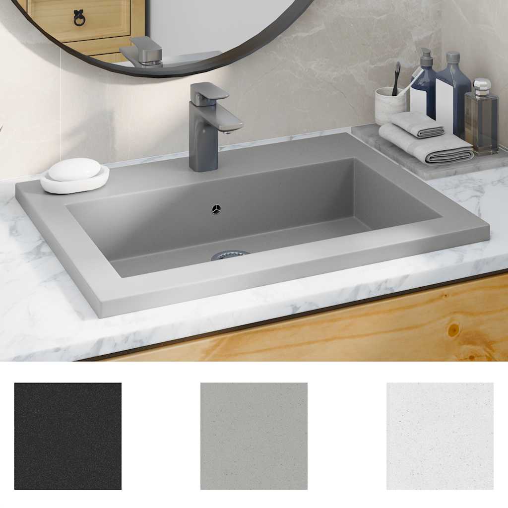 Vidaxl Washbasin 600x450x120 mm granitgrå