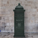 Vidaxl Pilaar Mailbox Vintage Style Rust Resistent Aluminium Green