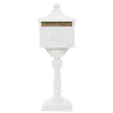 Vidaxl Standing Letterbox Vintage Style Rust -Resistent Aluminium White