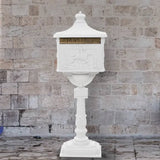 Vidaxl Standing Letterbox Vintage Style Rust -Resistent Aluminium White