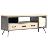 Vidaxl tv-meubel 120x30x45 cm massief mangohout en staal