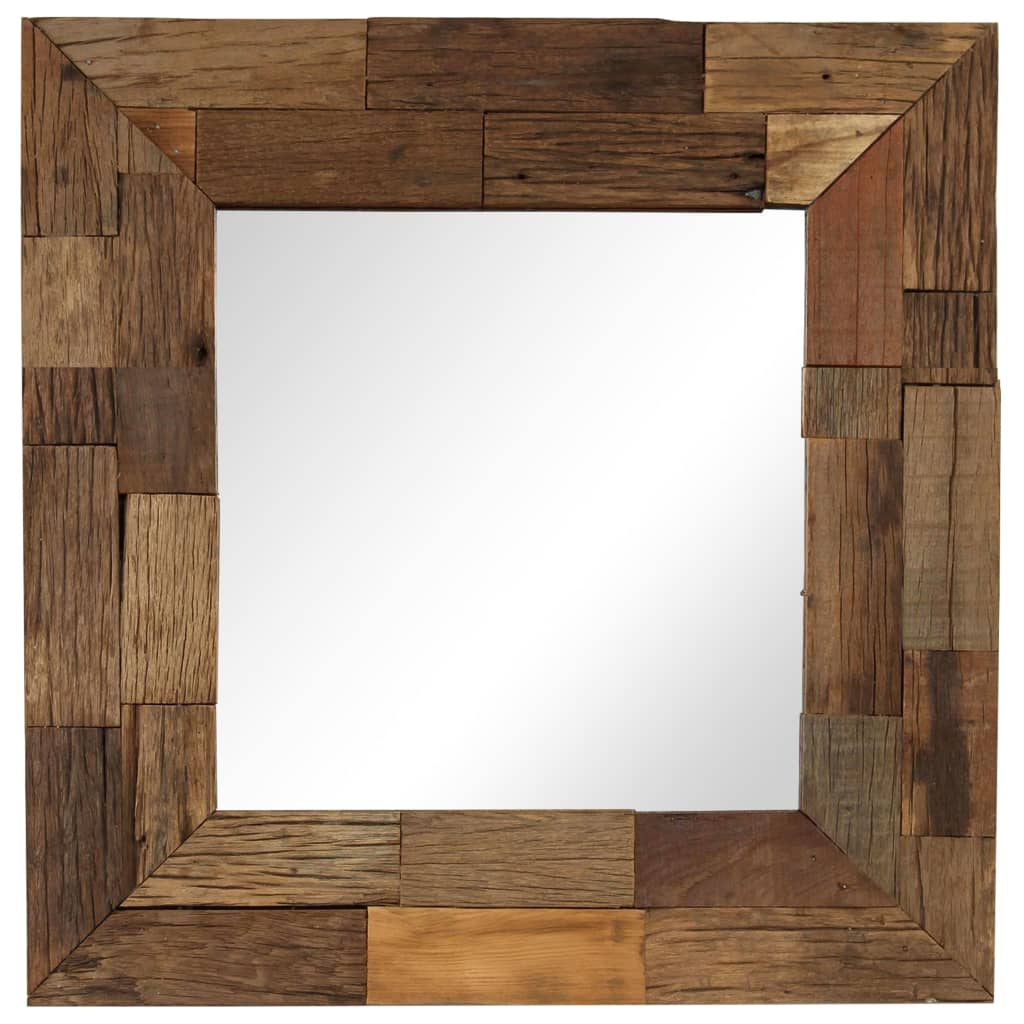 Vidaxl Mirror 50x50 cm fast genanvendt træ