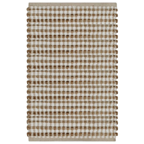 Vidaxl Bathmatting Set Håndvævet jute og støv Naturlig og hvid