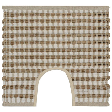 Vidaxl Bathmatting Set Håndvævet jute og støv Naturlig og hvid