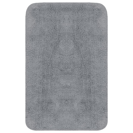 Vidaxl Bathmatting Set Stof grå 3-delt