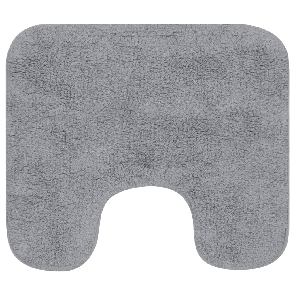 Vidaxl Bathmatting Set Stof grå 3-delt