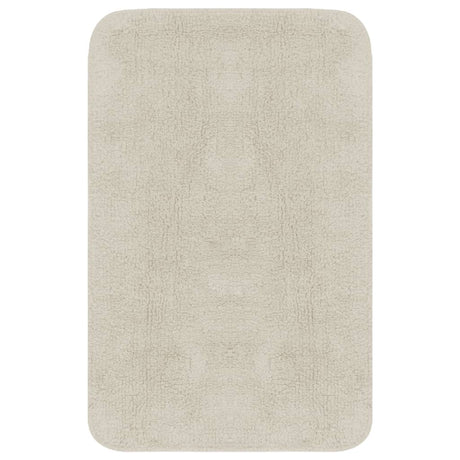 Vidaxl Bathmatting Set Fabric White 3-Piece