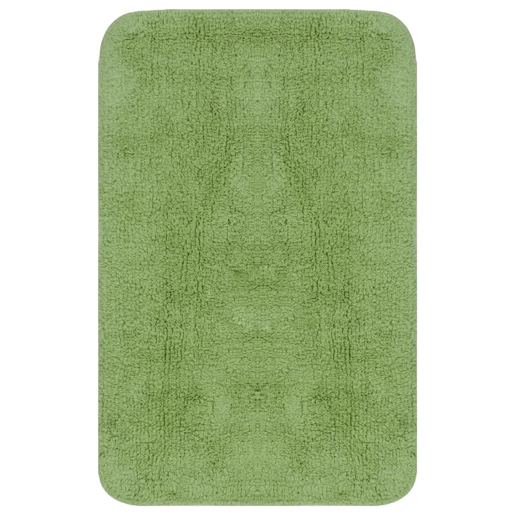 Vidaxl Bathmatting Set Fabric Green 3-Piece