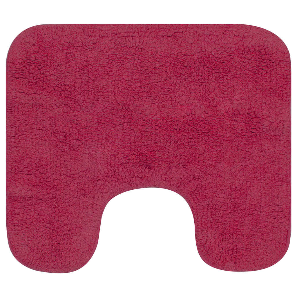 Vidaxl Bathmatting Set Stof Fuchsia 3-delt