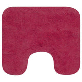 Vidaxl Bathmatting Set Stof Fuchsia 3-delt