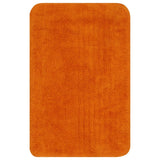 Vidaxl Bathmatting Set Stof Orange 3-delt