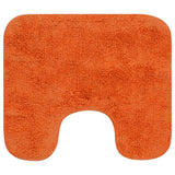 Vidaxl Bathmatting Set Stof Orange 3-delt