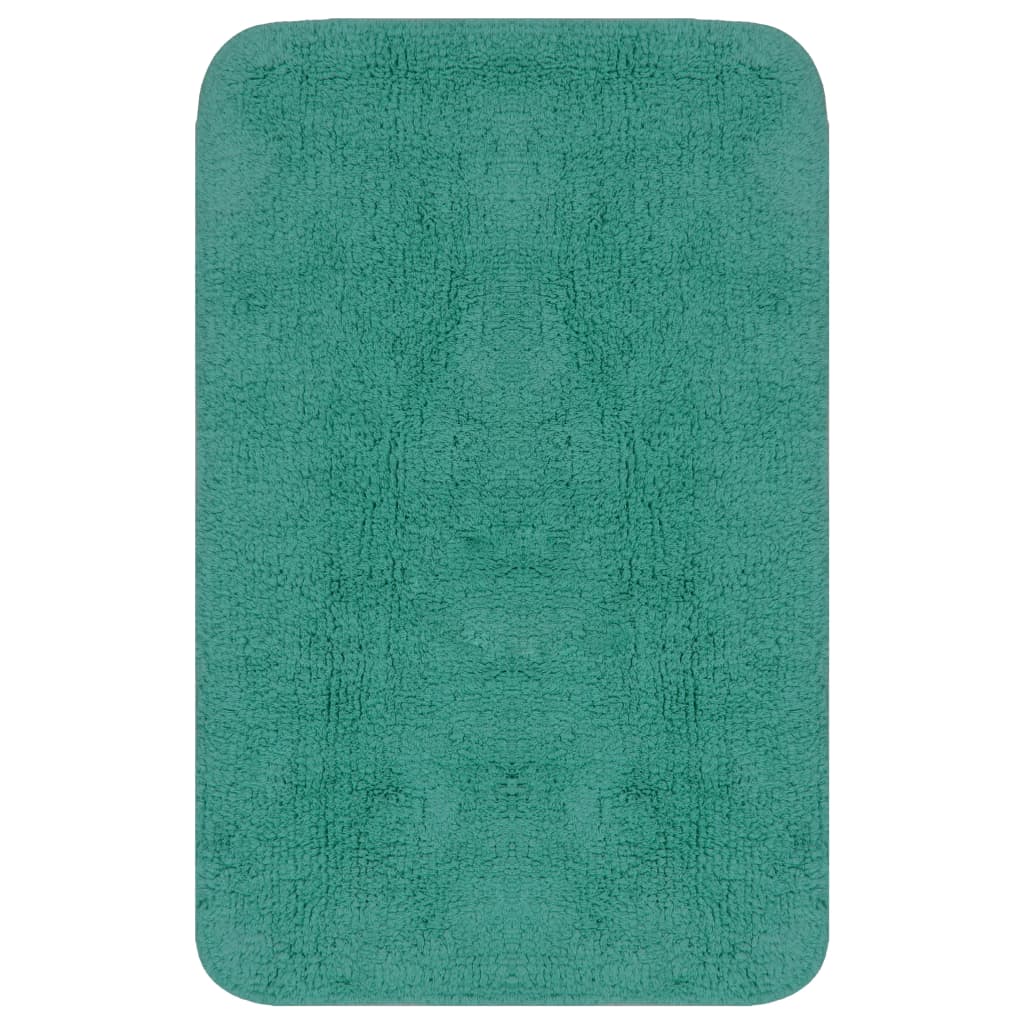 Vidaxl Bathmatting Set Fabric turkis 3-delt