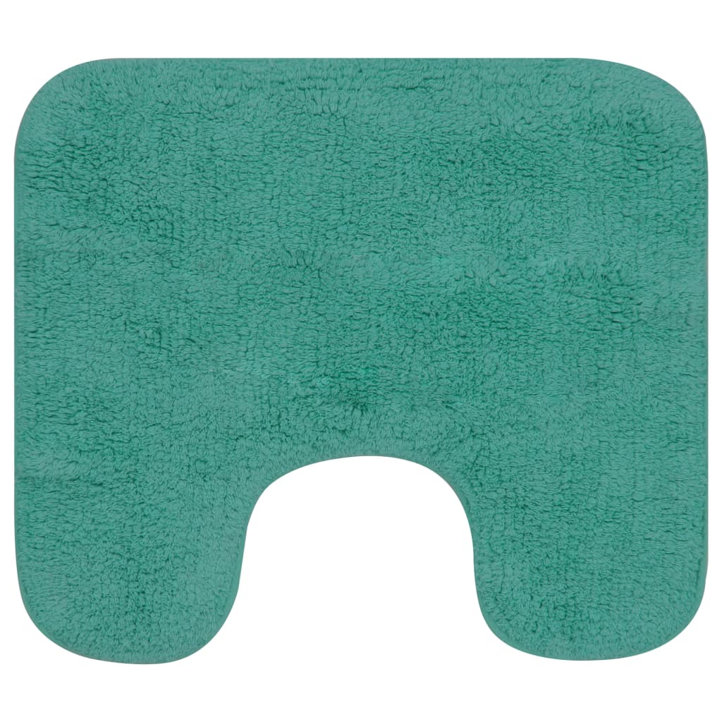 Vidaxl Bathmatting Set Fabric turkis 3-delt