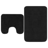 Vidaxl Bathmatting Set Fabric Anthracite 2-stykke