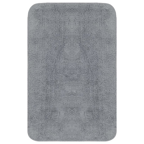 Vidaxl Bathmatting Set Stof grå 2-delt