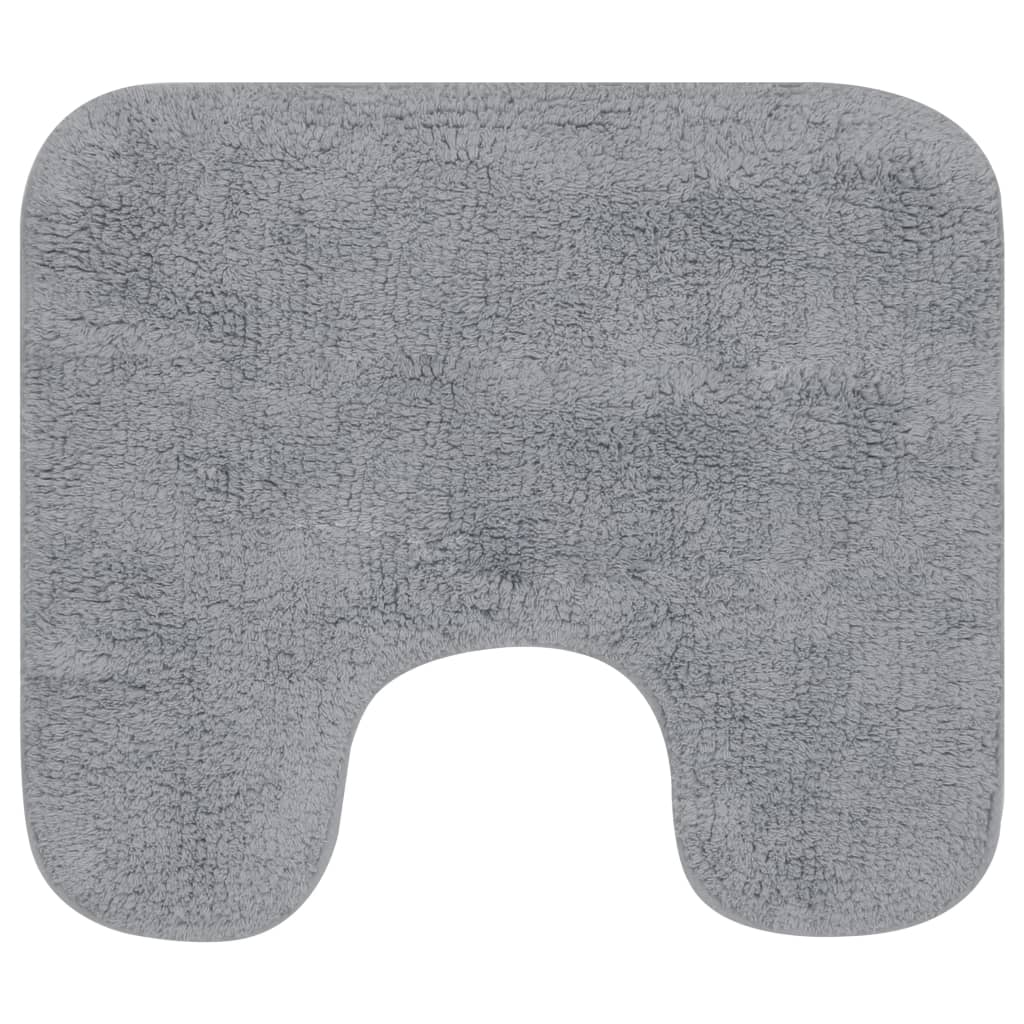 Vidaxl Bathmatting Set Stof grå 2-delt