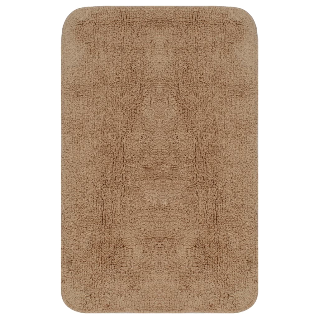 Vidaxl Bathmatting Sæt med stof beige 2-delt