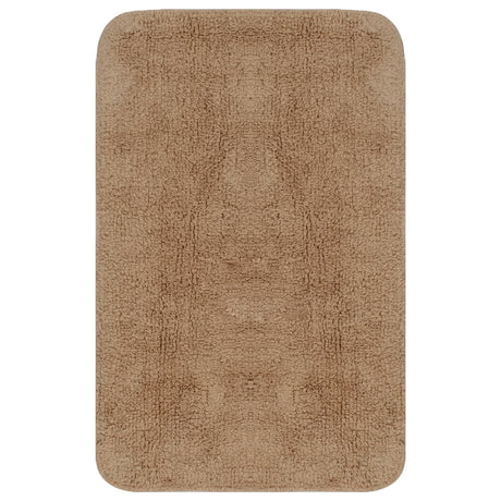 Vidaxl Bathmatting Sæt med stof beige 2-delt
