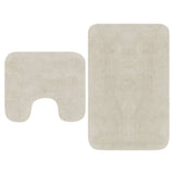Vidaxl Bathmatting Set Fabric White 2-del